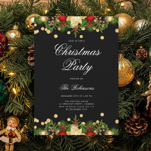 Festive Christmas Holiday Invite w/ Program & Menu