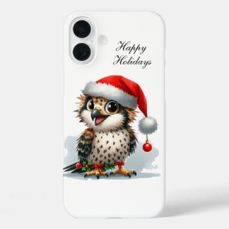 Festive Christmas Holiday owl iPhone 16 Plus Case
