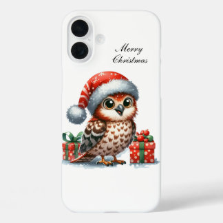 Festive Christmas Holiday owl  iPhone 16 Plus Case