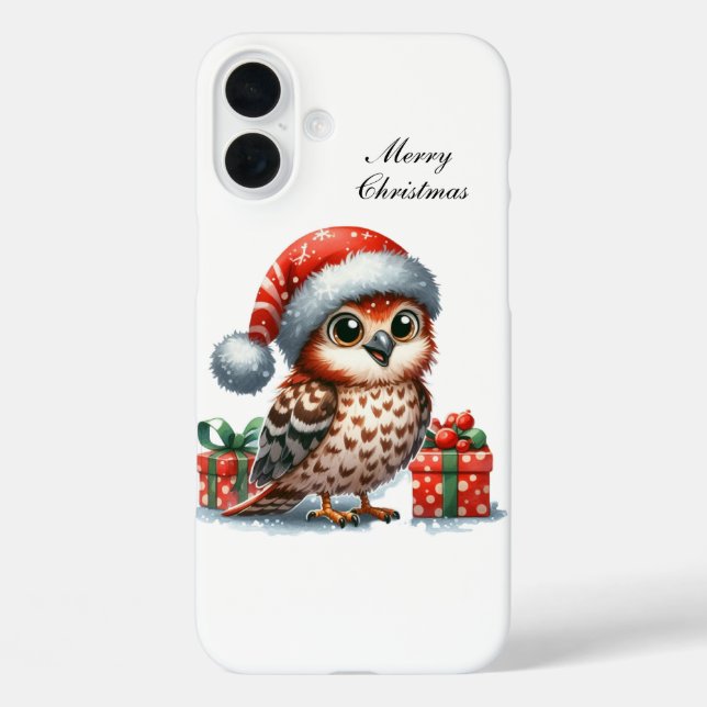 Festive Christmas Holiday owl  Case-Mate iPhone Case (Back)