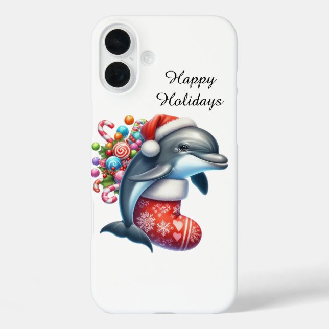 Festive Christmas Holiday shark customisable  Case-Mate iPhone Case (Back)