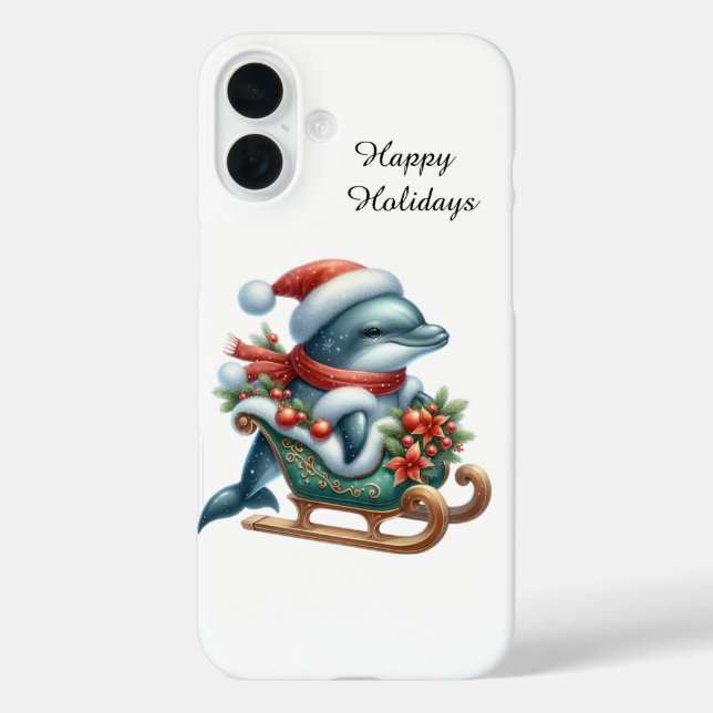 Festive Christmas Holiday shark customisable  Case-Mate iPhone Case (Back)