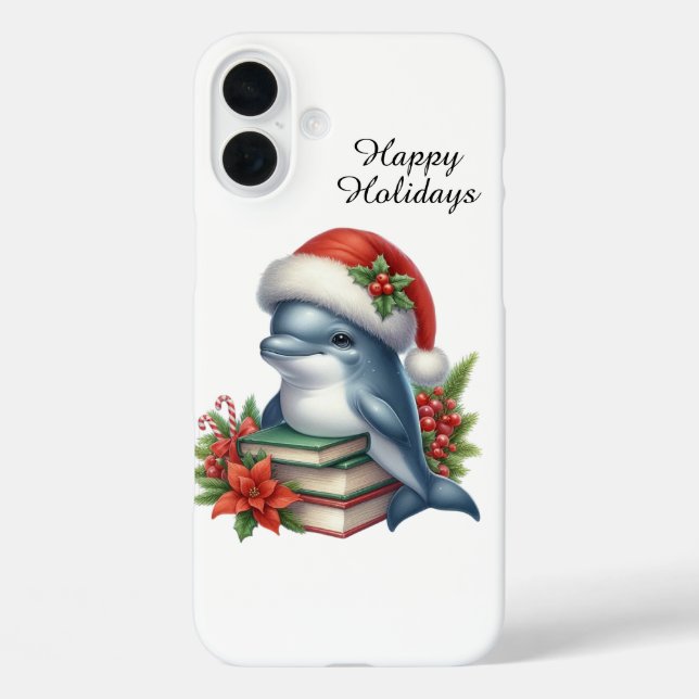 Festive Christmas Holiday shark customisable  Case-Mate iPhone Case (Back)