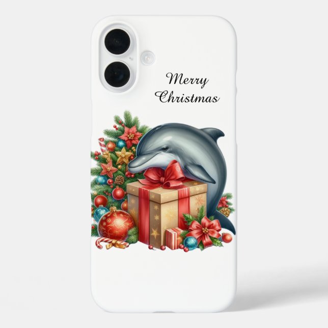 Festive Christmas Holiday shark customisable  Case-Mate iPhone Case (Back)