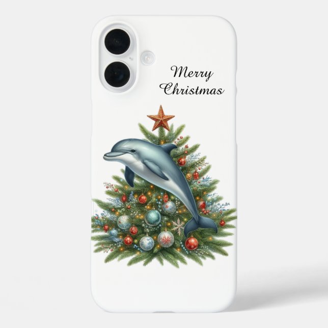 Festive Christmas Holiday shark customisable  Case-Mate iPhone Case (Back)