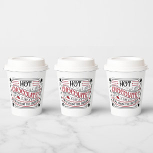 festive Christmas hot chocolate party Paper Cups