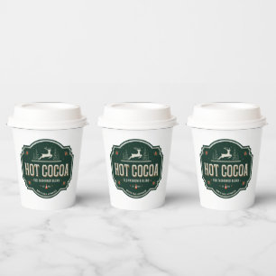 Festive Christmas hot cocoa party Paper Cups