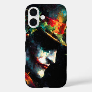 Festive Christmas Joker Portrait iPhone 16 Case