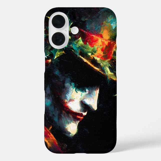 Festive Christmas Joker Portrait Case-Mate iPhone Case (Back)