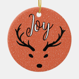 Festive Christmas Joy Custom Family Photo Holiday Ceramic Tree Decoration