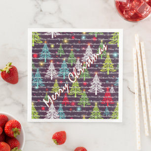 Festive Christmas Luxury Christmas Trees Napkin