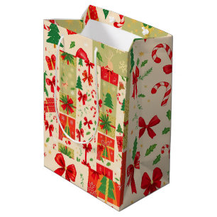 Festive Christmas Medium Gift Bag