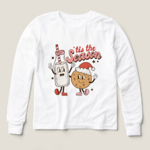 Festive Christmas milk cookies word art unisex kid