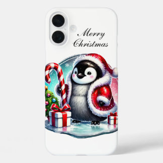 Festive Christmas monkey customisable  iPhone 16 Plus Case