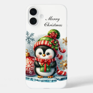 Festive Christmas monkey customisable  iPhone 16 Plus Case