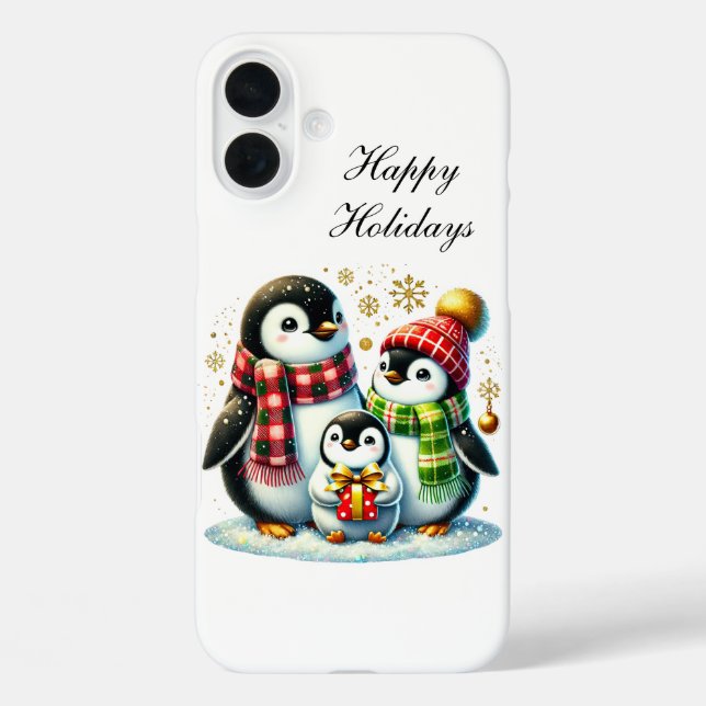 Festive Christmas monkey customisable iPhone 16 Pl Case-Mate iPhone Case (Back)
