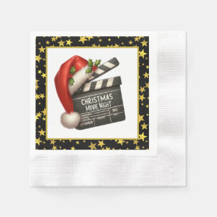 Festive Christmas Movie night party Paper Napkin