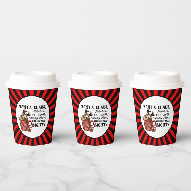 Festive Christmas Movies Holiday party  Paper Cups (Multi)