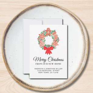 Festive Christmas Moving Announcement Mini Card