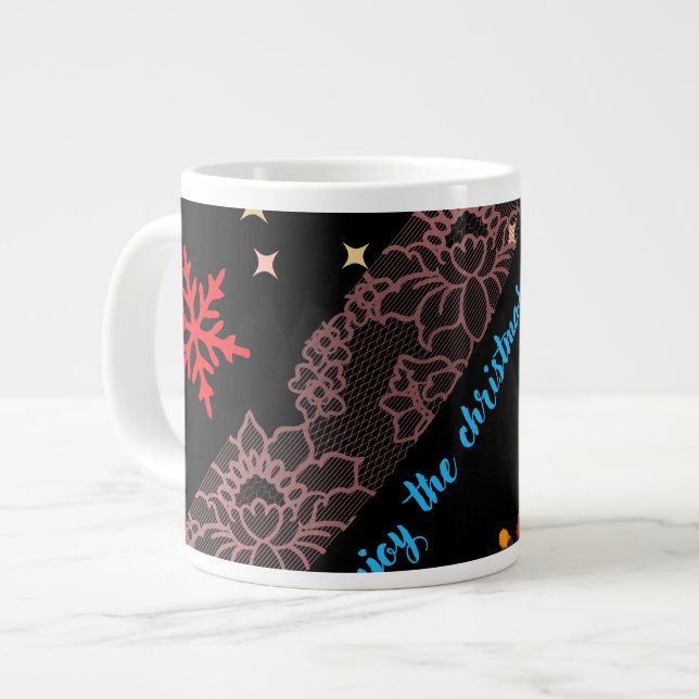 Festive Christmas Mug – Merry Holidays Coffee Cup  (Front Left)