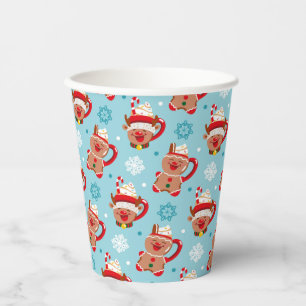 Festive Christmas Mug of Cocoa  Paper Cups