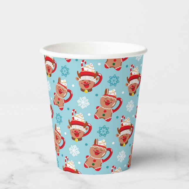 Festive Christmas Mug of Cocoa  Paper Cups (Front)
