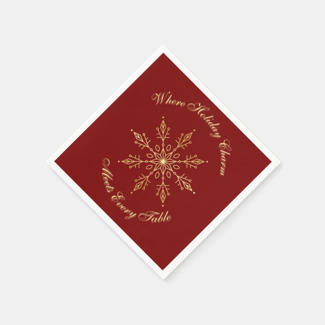 Festive Christmas Napkins | Holiday Party Table Dé (Corner)