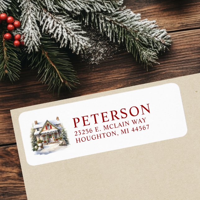 Festive Christmas New Home Return Address (Creator Uploaded)