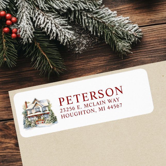 Festive Christmas New Home Return Address (Creator Uploaded)
