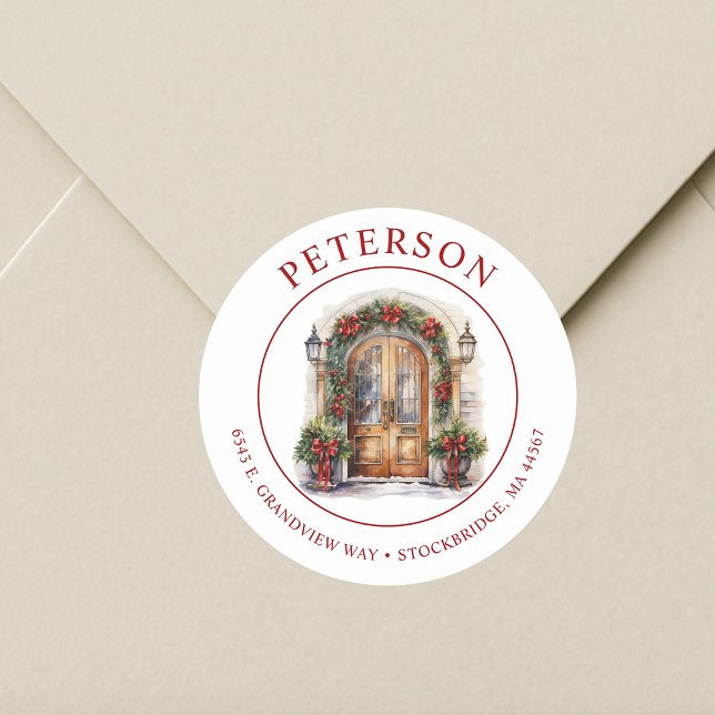 Festive Christmas New Home Return Address Labels (Creator Uploaded)