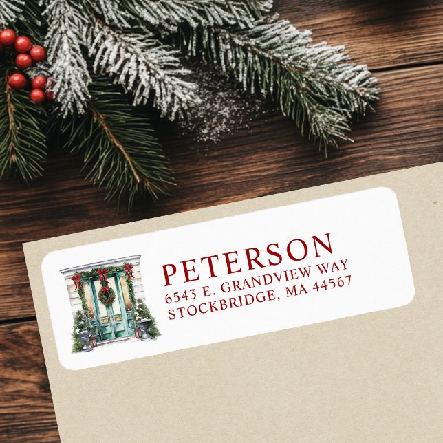 Festive Christmas New Home Return Address Labels (Creator Uploaded)