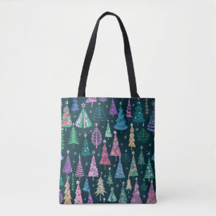 Festive Christmas New Year Pattern Tote Bag