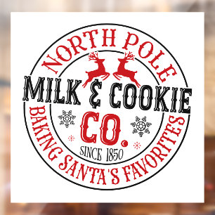 Festive Christmas North Pole milk cookie