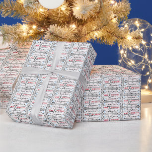 Festive Christmas North Pole Milk cookie tiled  Wrapping Paper
