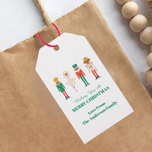 Festive Christmas Nutcracker Ballerina Gift Tags