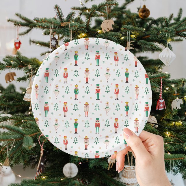 Festive Christmas Nutcracker Ballerina Paper Plate (Creator Uploaded)