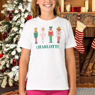 Festive Christmas Nutcracker Ballerina  T-Shirt