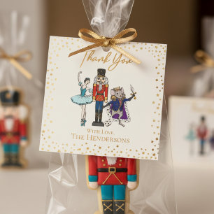 Festive Christmas Nutcracker Ballet Thank You Favour Tags