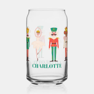 Festive Christmas Nutcracker Christmas Can Glass