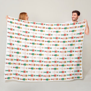 Festive Christmas Nutcracker Christmas Fleece Blanket