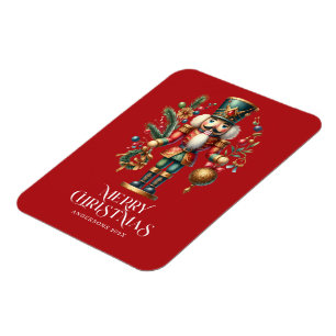 Festive Christmas Nutcracker Custom Photo Magnet