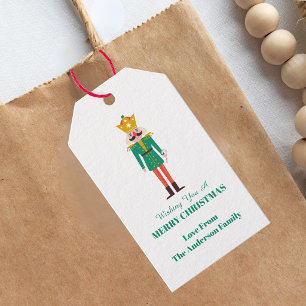 Festive Christmas Nutcracker Gift Tags
