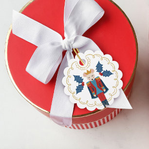 Festive Christmas Nutcracker Mouse King To & From Favour Tags