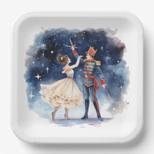 Festive Christmas nutcracker party Paper  Plate