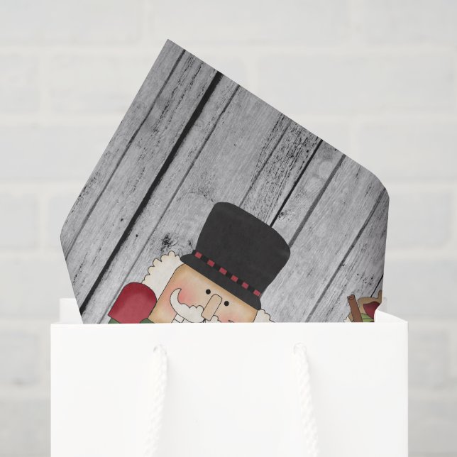 Festive Christmas nutcracker party tissue Paper (Gift Bag)