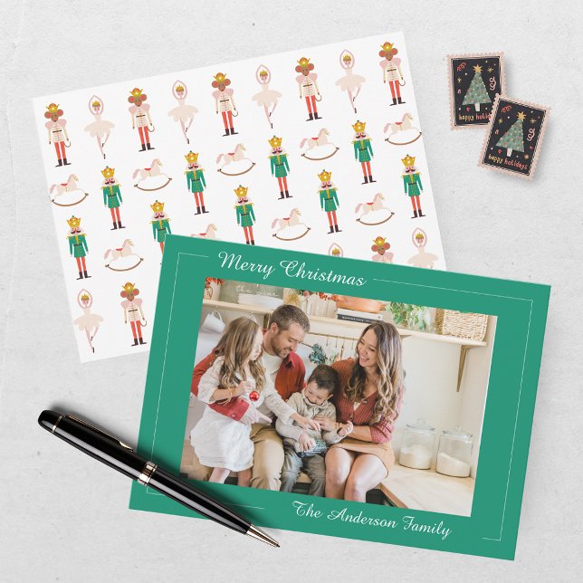 Festive Christmas Nutcracker Photo  Holiday Card (Creator Uploaded)