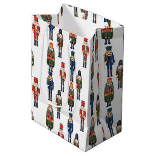 festive Christmas nutcracker tiled Medium Gift Bag
