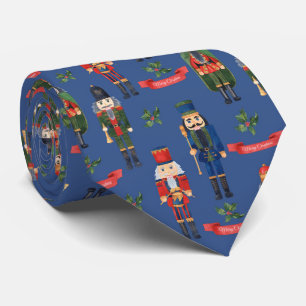 Festive Christmas nutcracker tiled pattern  Tie