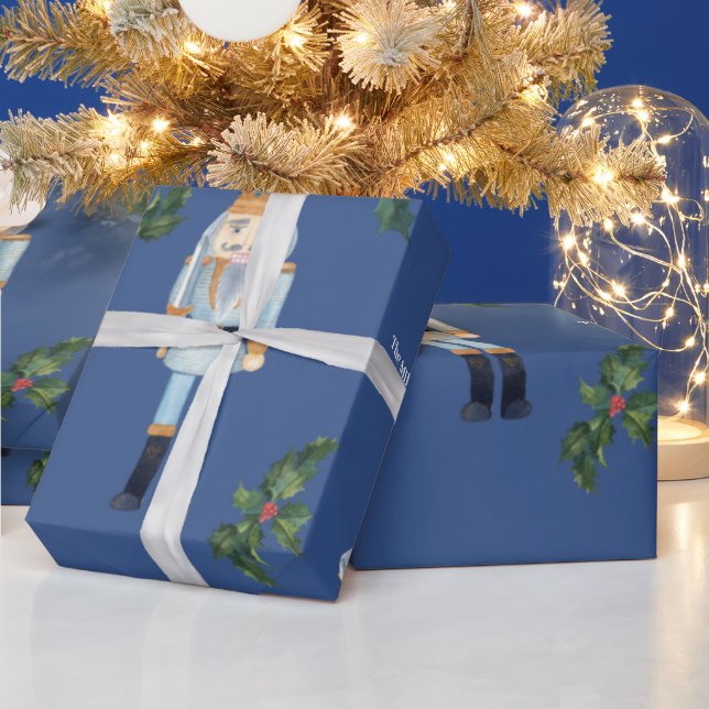 Festive Christmas Nutcracker Wrapping Paper (Holidays)