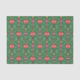 Festive Christmas Ornaments Pattern Tissue Paper